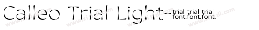 Calleo Trial Light字体转换 Calleo Trial Light字体转换